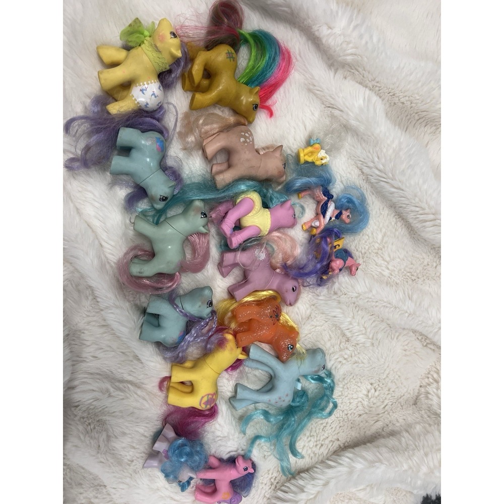 G1 My Little Pony Lot of 13 Mixed Lot Vintage Play Condition Babies